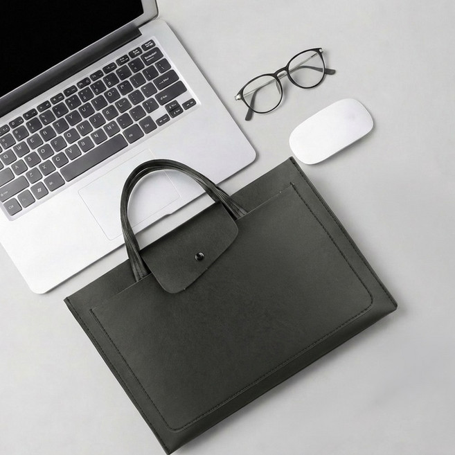 베리어튼 슬래시 버튼 노트북가방, 1개, 블랙