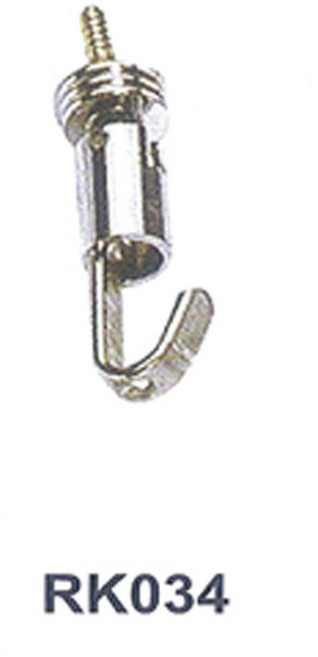 栓螺絲式鋼索吊勾(固定式) 15X60mm 標示牌 指標 輕鋼架 天花板 掛畫軌道 壁畫 吊具 掛勾, 1個