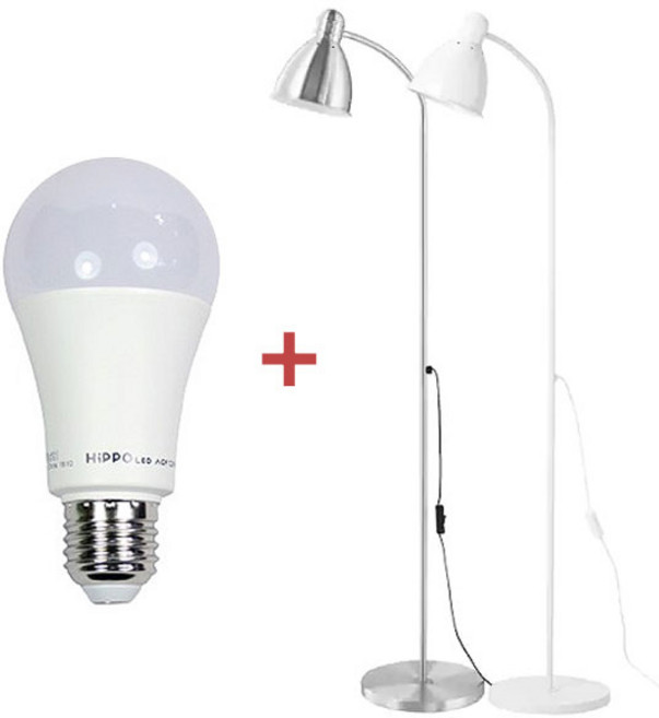 IKEA 이케아 레르스타 + HIPPO 식물생장 LED 램프, (무료배송) 레르스타 화이트 + 식물등 12W