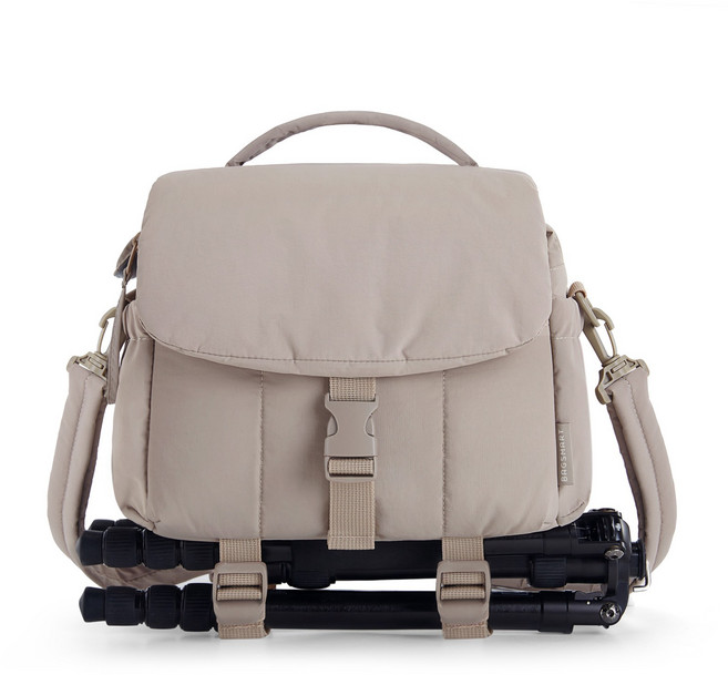 BAGSMART 카메라 가방 휴대용 DSLR 카메라 숄더백 방수 레인커버 포함, 006카멜