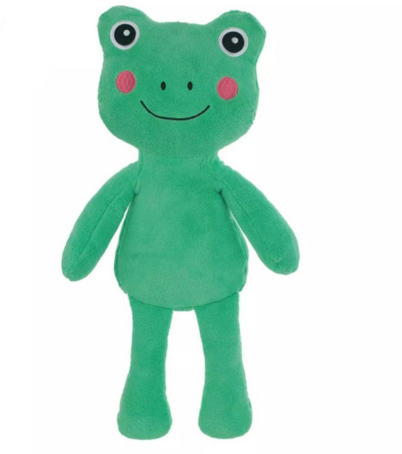 멍케어 강아지 장난감 애착인형 삑삑이, 1개, 그린개구리