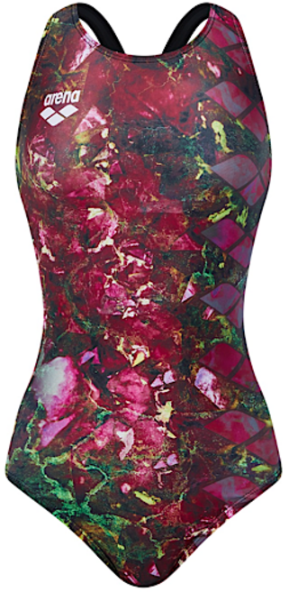 아레나 여성 실내 원피스 수영복 A5SL1LD08 RED