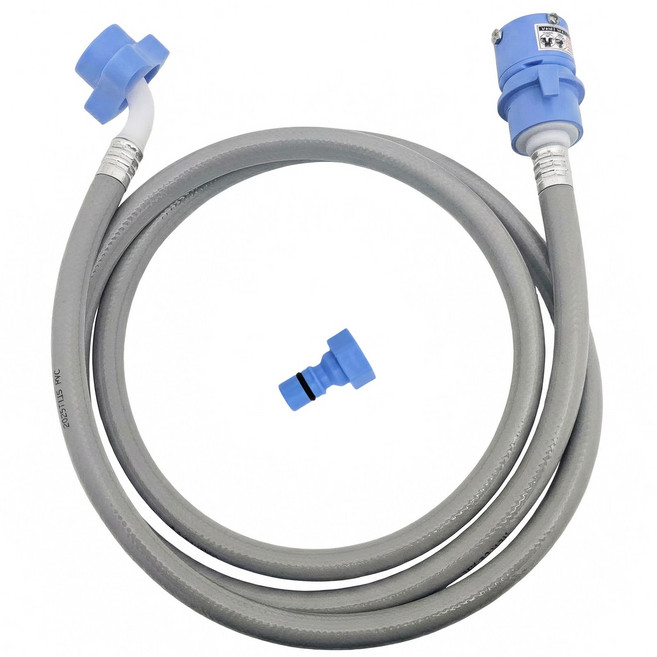 세탁기 급수 호스 연결 원터치 삼성 엘지 대우 국산, 1개, 2M(냉수용)