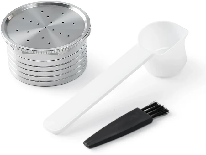 Essse Caffe-S.12 시스템용 크림이 풍부한 에스프레소 캡슐 머신 재사용 가능한 커피 304 스테인레스 스틸, 04 라이트 그레이