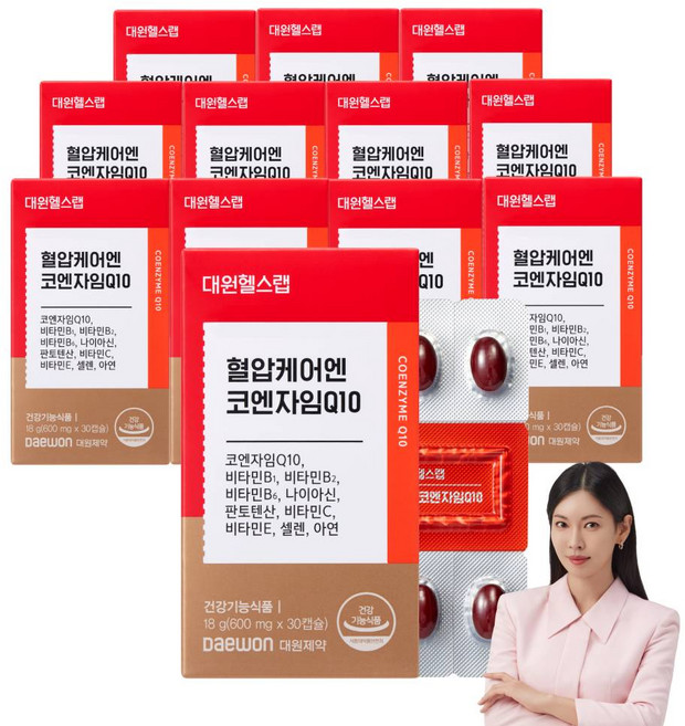 장대원 대원헬스랩 혈압케어엔 코엔자임Q10, 30정, 12개