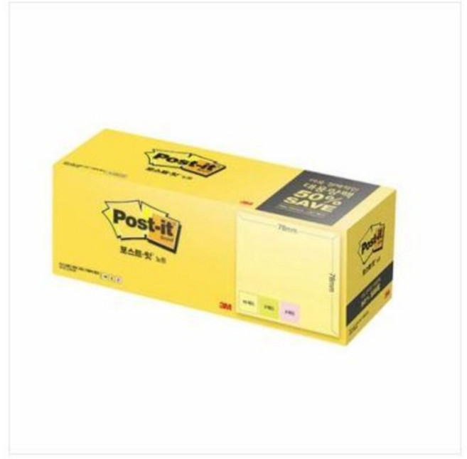3M 포스트잇 노트 654-20A 대용량팩, 1개