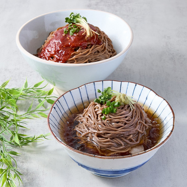 [신선하랑] 시원한 전통 냉모밀 메밀국수 생 메밀소바5봉 + 비빔소바5봉 혼합 10인분, 1세트, 1.5kg