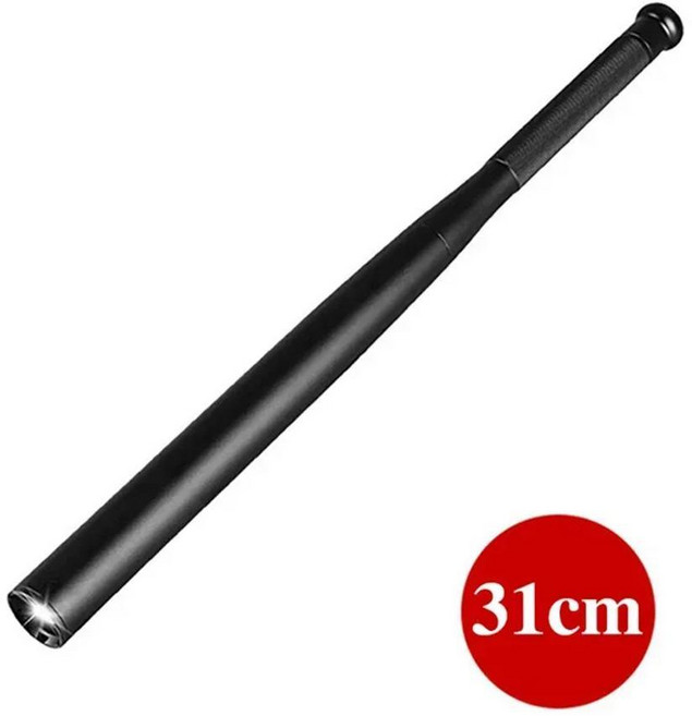 자기 방어 전기 손전등 야구 방망이 알루미늄 캠핑 램프 티저 충격 랜턴 토치 라이트, 발광 색상: 1. 31CM(AA Version), 1개