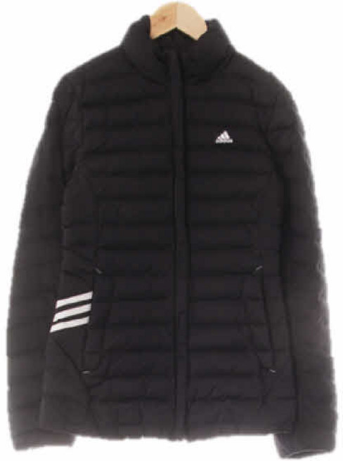 1840 ADlDAS 블랙 구스 사선삼선슬림핏경량점퍼 [XS]