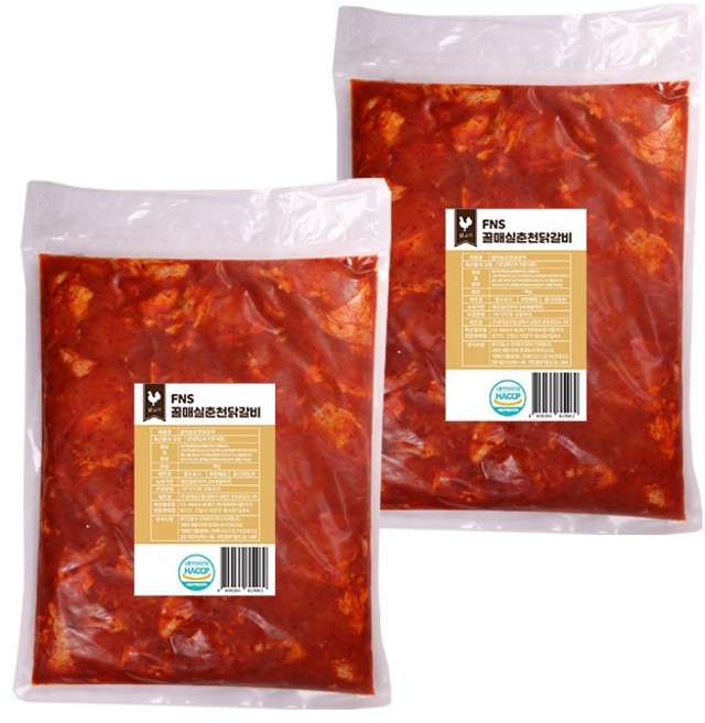 (당일발송) 춘천식 수제 꿀닭 닭갈비, 2kg