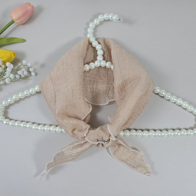 바스락원단 시원한 쁘띠 삼각 스카프 구김지 목주름가림 여름 땀흡수 자외선차단 중년