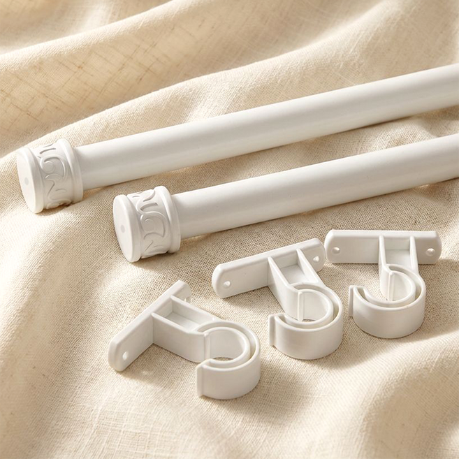 모던뷰 커튼봉 25mm 모던 거실 창문 길이조절 커텐봉 세트, [화이트]
