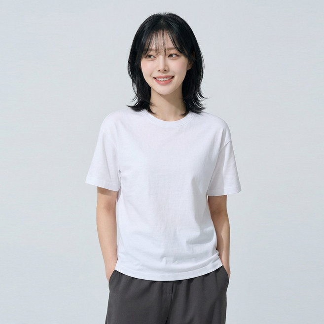 엠제이스타 여성용 통기성 쿨 아이스 반팔티 여름 스판 반소매 티셔츠 6color