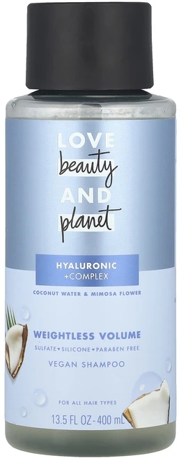 Love Beauty and Planet 비건 샴푸 모든 모발용 코코넛 워터 및 미모사 플라워 400ml(13.5fl oz), LoveBeautyandPlanet비건샴푸모든모발용코코, 1개, 400ml - 쿠팡