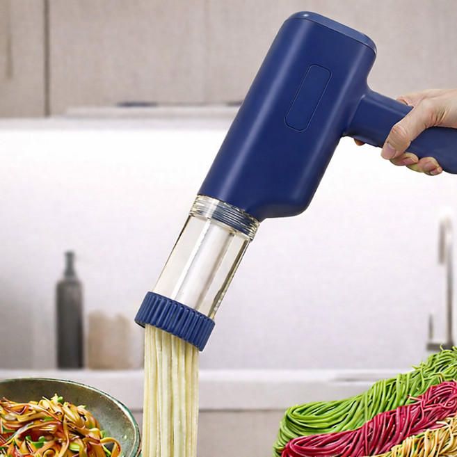 프리라이프 - 제면기 자동 면기계 핸디형 자동 면출기 무선 편리 5종 면출 모구 포함, 파란색