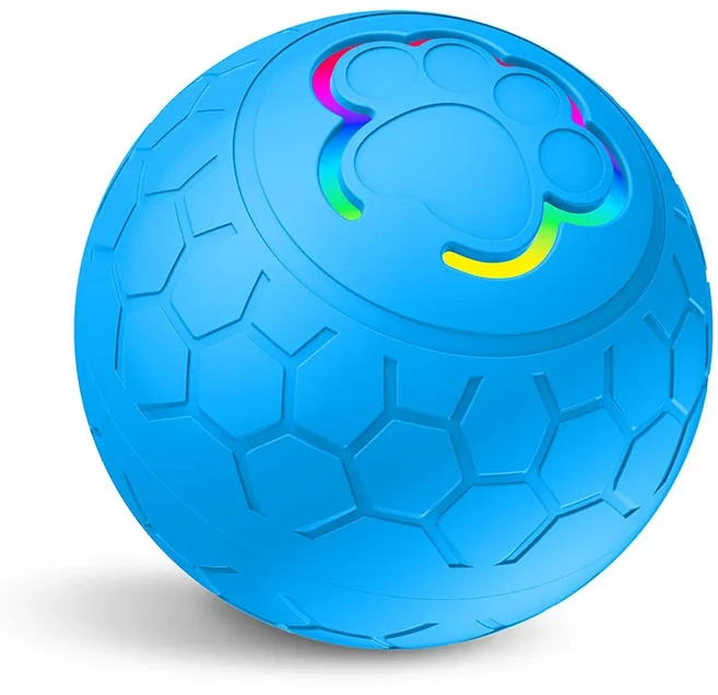 스마트 애완 동물 대화 형 장난감 공 충전식 Led 빛나는 롤링 튀는 놀리는 고양이 개 훈련, 06 A, 1개