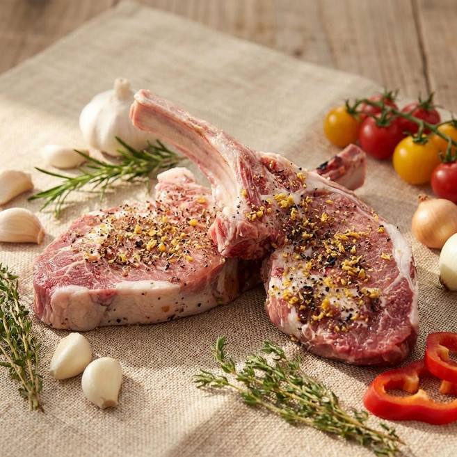 이베리코 돼지고기 뼈등심 돈마호크 토마호크 프렌치렉 500g, 500g내외, 1개