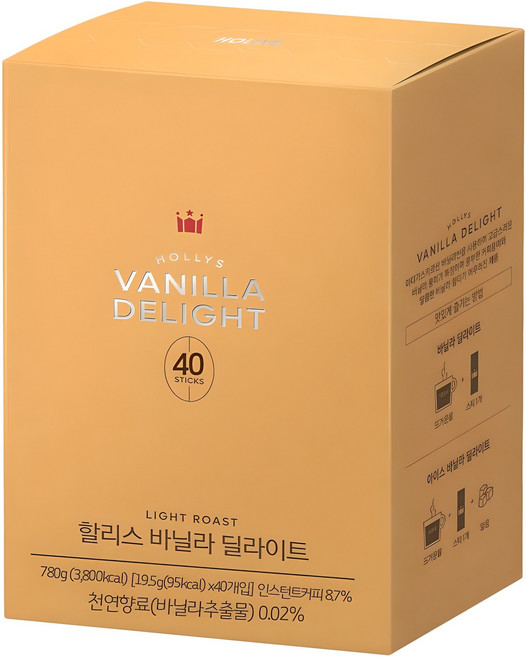 할리스커피 바닐라 딜라이트 분말스틱, 19.5g, 40개입, 1개