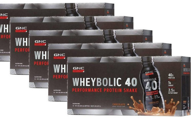 지엔씨 웨이볼릭 40 식사 대용 쉐이크 초콜릿맛 GNC AMP Wheybolic, 60개