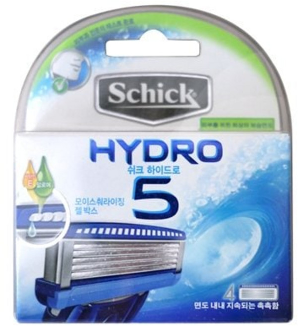 제이큐 쉬크 하이드로5면도날 5중날4개입, 1개