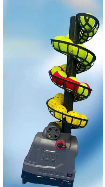 야구공발사머신 자동 훈련 볼공급기 트레이닝 볼, 1개, A. 기계 + 배터리 + 그물