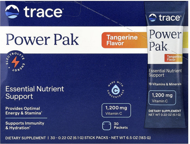 트레이스미네랄스 전해질 스테미나 파워팩 귤 1200mg 30팩 각 5.2g 0.18oz, 1개, 150g