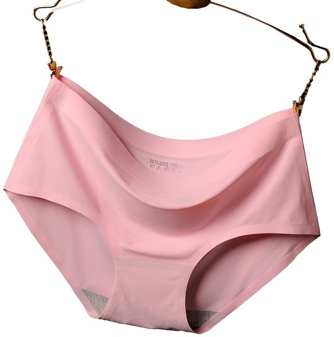 【Helena】冰絲無痕女內褲 大尺碼一片式超涼感 柔軟透氣高彈性 B127, 淺橘色,2XL