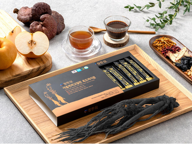 참한삼 아홉번 찌고 말린 흑도라지 스틱, 1개, 300ml