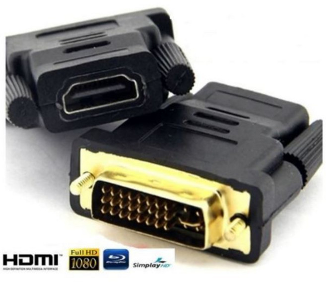 DVI(24+5)公轉HDMI母 轉接頭 Full HD 1080, 1個