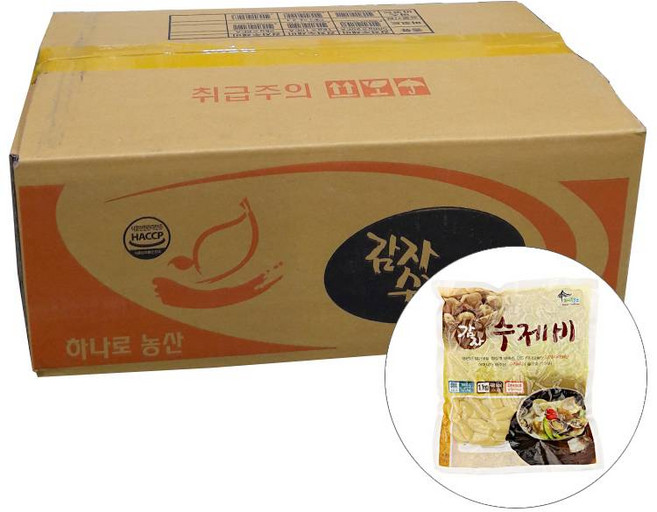 감자수제비 1KG하나로 BOX(10), 1kg, 10개