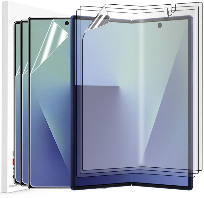 스톤스틸 갤럭시 Z폴드7 고투명 전면 액정 보호 필름 + 내부 폴딩 우레탄 보호필름, 3세트