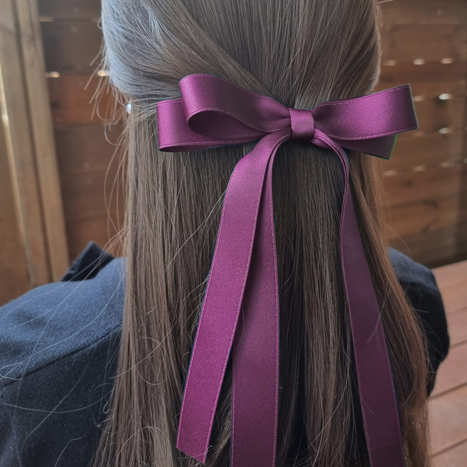 에떼리본 꼬리리본A타입 1P 헤어핀 골프리본 공단리본핀 H109