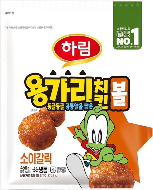 하림 용가리 치킨볼 소이갈릭 450g 1개 마늘간장 공룡알모양 한입 반찬