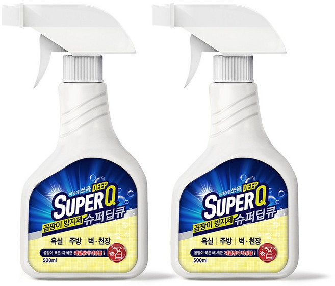 슈퍼딥큐 1+1 뿌리는 곰팡이방지제 500ml+500ml 욕실 타일 벽지 창틀 베란다, (현대Hmall)슈퍼딥큐 1+1 뿌리는 곰팡이방지제 5