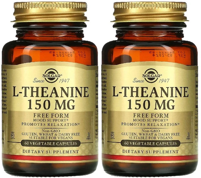 솔가 엘 L 테아닌 안티 스트레스 티아닌 L-Theanine 150mg 60캡슐 2병, 120g, 60정 - 쿠팡