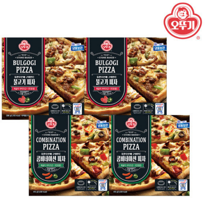 오뚜기 콤비 피자 415g 2개+불고기 피자 396g 2개, 4개