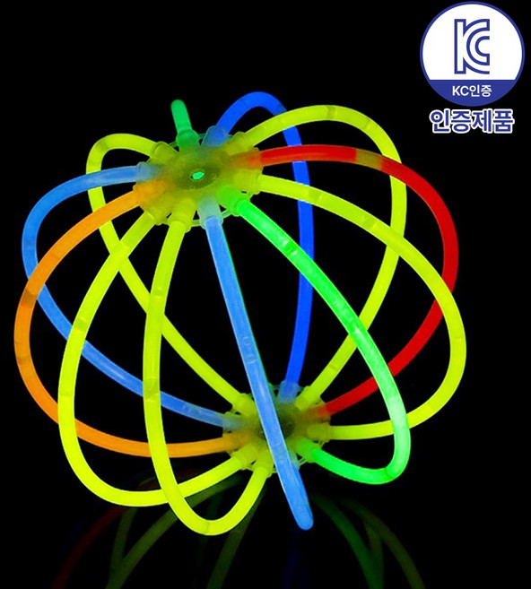 로앤제이 야광봉 야광 소품 스틱 팔찌 클럽 콘서트 축제 할로윈 파티용품 공, 1개, 공(2개입)