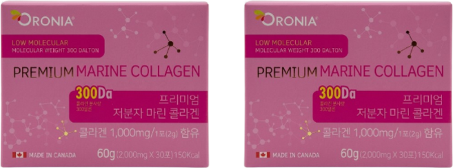 오로니아 저분자 마린 콜라겐, 60g, 2개