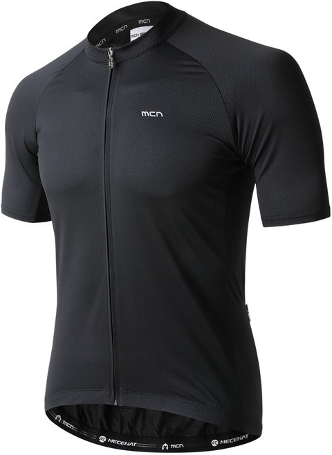 MCN 플레인 블랙 기획 반팔 져지 자전거 의류 상의 세미핏 여름용 사이클상의 로드상의 유니폼