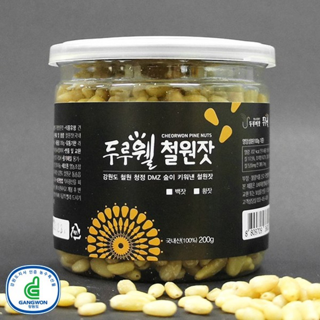 강원도 철원에서 생산한 국내산 철원잣 200g 캔 포장, 1개