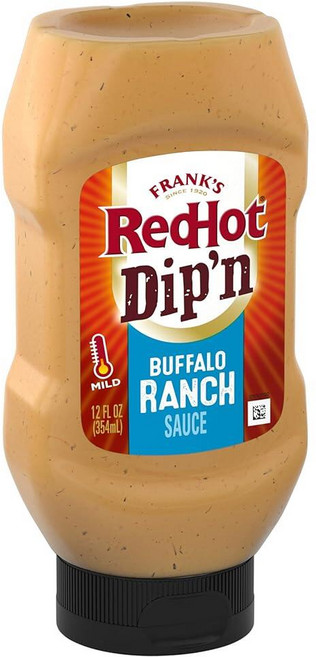 Frank's RedHot Dip'n Buffalo 랜치 소스 354.9ml(12온스) 135767, 12 Fl Oz (Pack of 1) 600610, 1개, 354ml