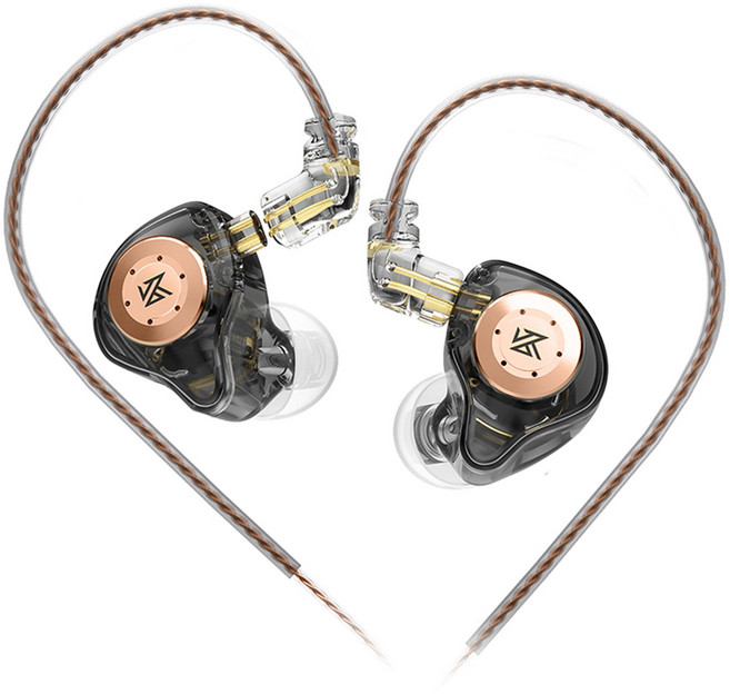 Keephifi KZ EDX Pro 게이밍 이어폰 IEM 이어 모니터에 1DD 유선 연결 10mm 다이내믹 드라이버 포함 베이스 사운드, 노마이크, 블랙
