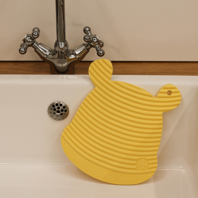 더패브 세면대용 간편 흡착형 미니 손빨래 빨래판, 1개, 옐로