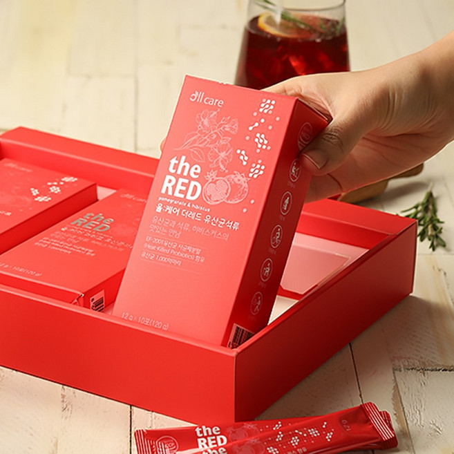 올케어 더레드 장건강 유산균 석류 스틱 12g 30포, 1개, 36g