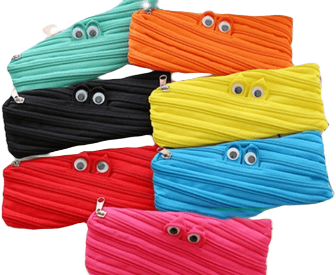 신기한 필통 지퍼 연필 가방 파우치 케이스 다기능 안경 펜 문구 신제품, 블랙, 1개