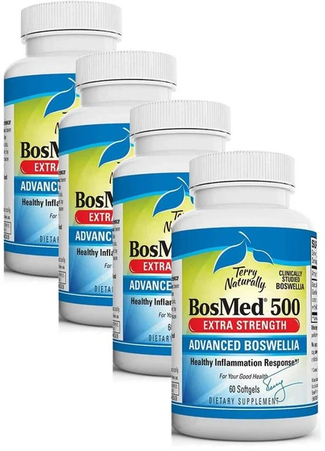 테리 내추럴리 보스메드 500 보스웰리아 엑스트라 스트렝스 소프트젤 Terry Naturally BosMed 500 Boswellia, 60정, 4개 - 쿠팡