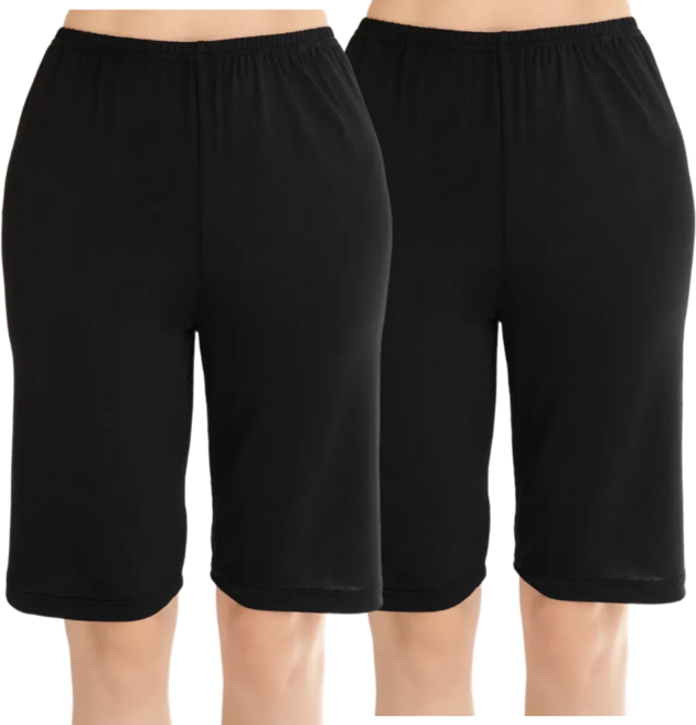 에즈라 2매세트 국산 인견 속바지 3부 7부 쿨 빅사이즈 훌라 와이드 2P