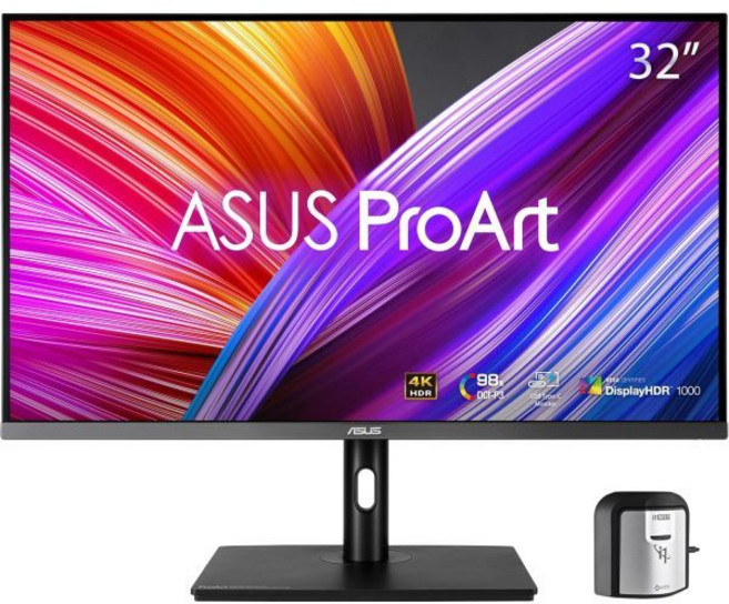 모니터 에이수스 ASUS ProArt 디스플레이 32인치 4K HDR 컴퓨터 PA32UCR-K IPS 1000니트 δE 1 98 DCI-P3 99.5 Adobe RGB USB, 32" 4K Mini LED 1000nits USB-C, 1개