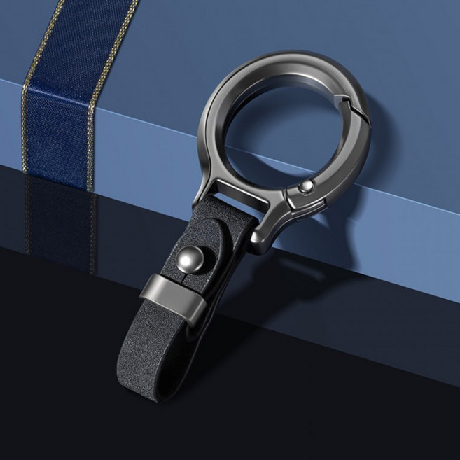 가죽 자동차 키링홀더 열쇠고리 고급 차키링 스마트키, 상세페이지 참조, 블랙