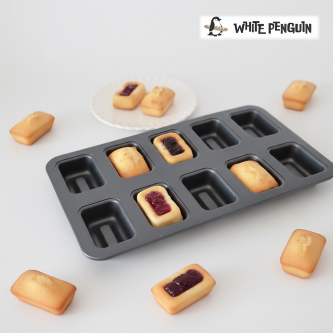 [국내당일발송] 실리콘코팅 사각 티그레틀 버터떡틀 10구, 1개